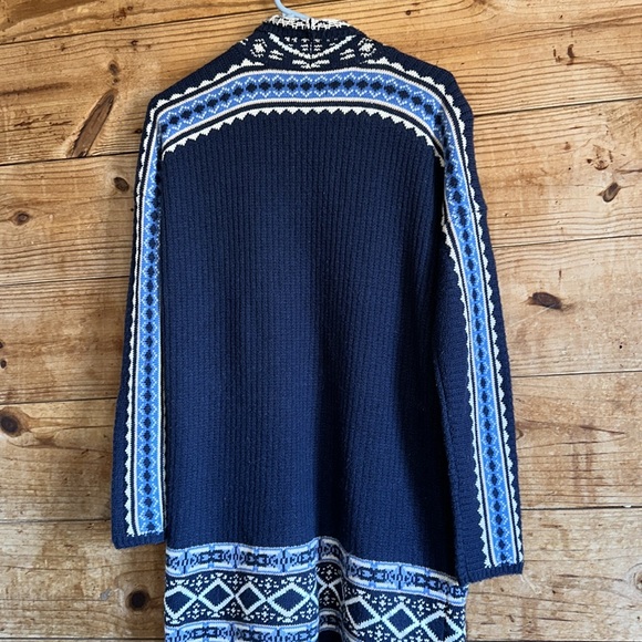 Lucky Brand Cardigan Sweater Geometric Tribal Pattern - Picture 3 of 12